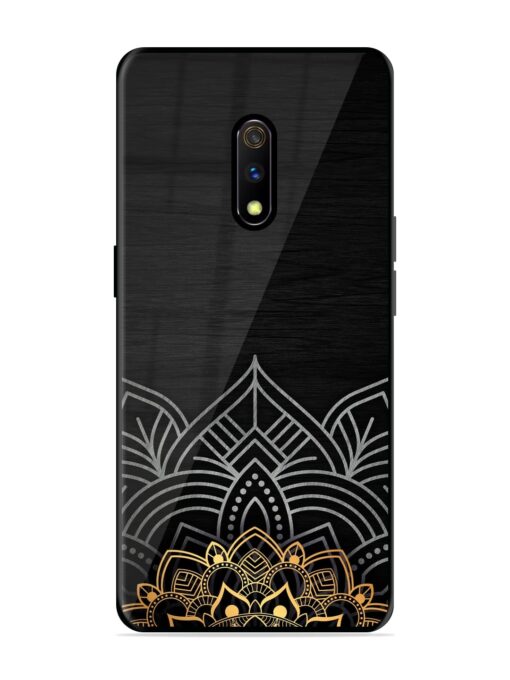 Decorative Golden Pattern Glossy Metal Phone Cover for Realme X