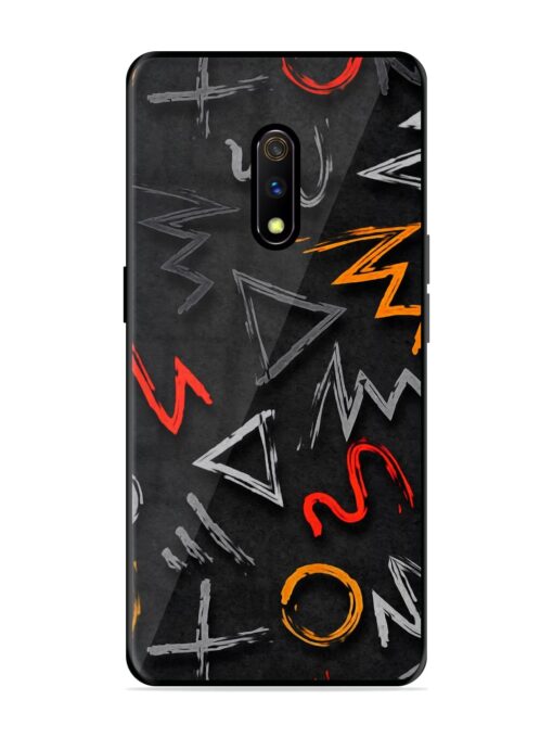 Grungy Graffiti Glossy Metal Phone Cover for Realme X Zapvi