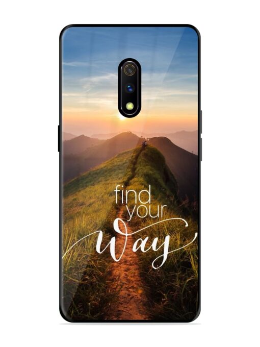 Find Your Way Glossy Metal Phone Cover for Realme X Zapvi