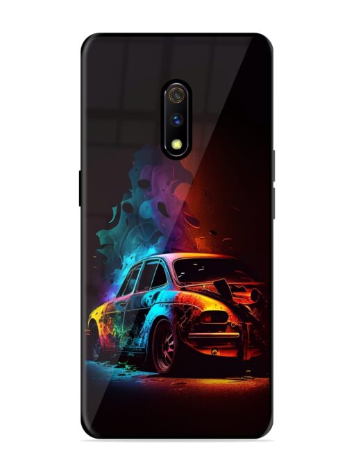 High Classic Car Art Glossy Metal Phone Cover for Realme X Zapvi