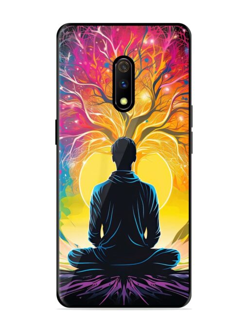 Mind Colourful Glossy Metal Phone Cover for Realme X Zapvi