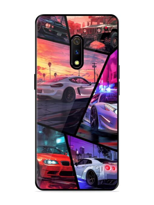 Ride In Pixels Glossy Metal Phone Cover for Realme X