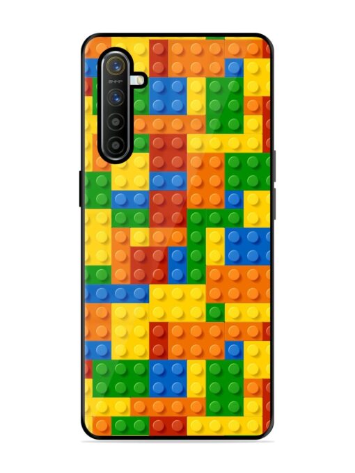 Building Blocks Glossy Metal TPU Phone Cover for Realme X2 Zapvi