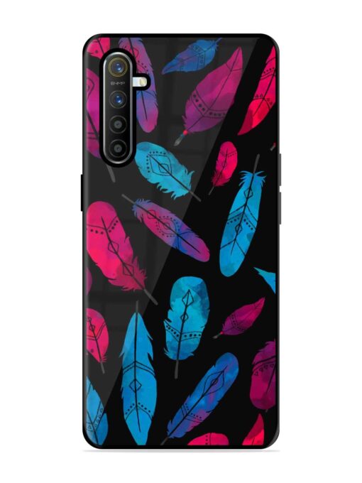 Feather Art Glossy Metal Phone Cover for Realme X2