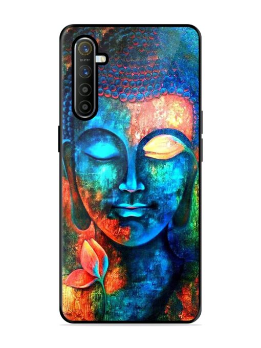 Buddha Painting Glossy Metal Phone Cover for Realme X2 Zapvi