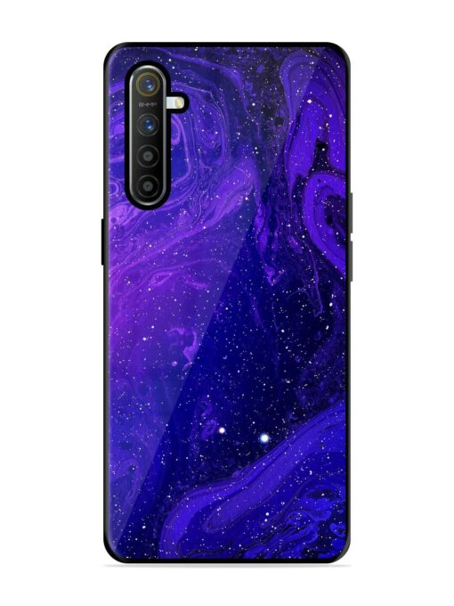 Galaxy Acrylic Abstract Art Glossy Metal Phone Cover for Realme X2