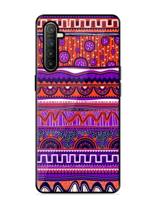 Ethnic Seamless Pattern Glossy Metal TPU Phone Cover for Realme X2