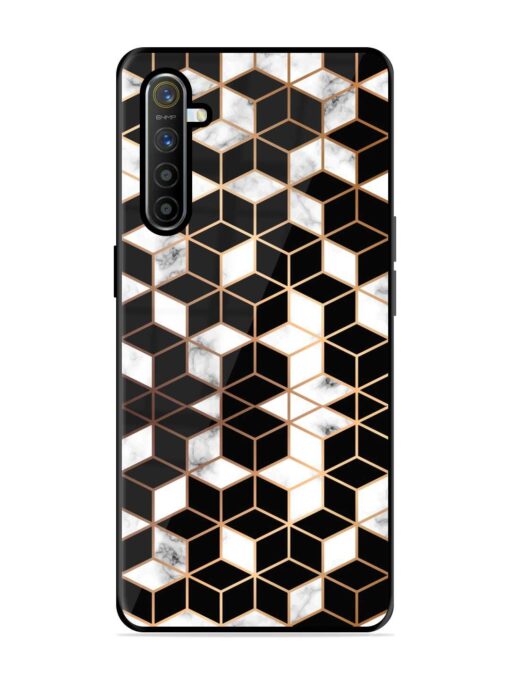 Vector Marble Texture Glossy Metal Phone Cover for Realme X2 Zapvi