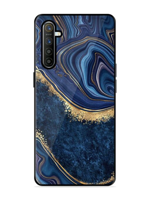 Abstract Background Blue Glossy Metal TPU Phone Cover for Realme X2 Zapvi