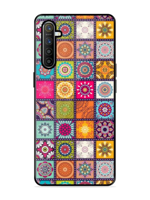 Seamless Pattern Vintage Glossy Metal Phone Cover for Realme X2