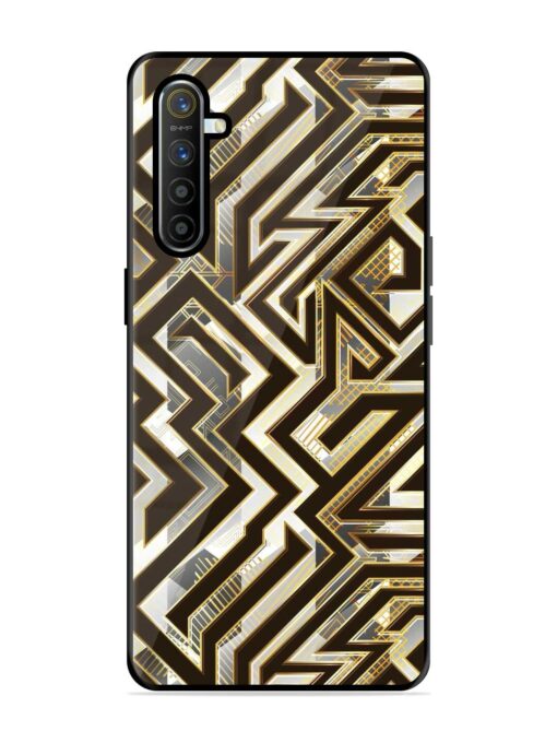 Technology Geometric Seamless Glossy Metal Phone Cover for Realme X2