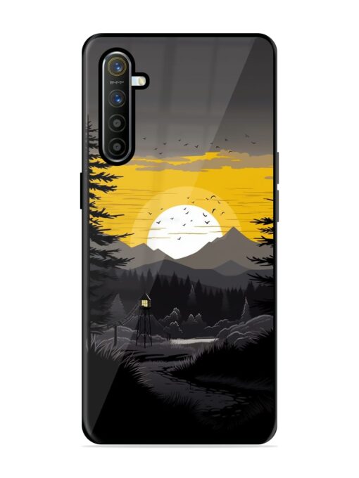 Sunset Vector Glossy Metal Phone Cover for Realme X2