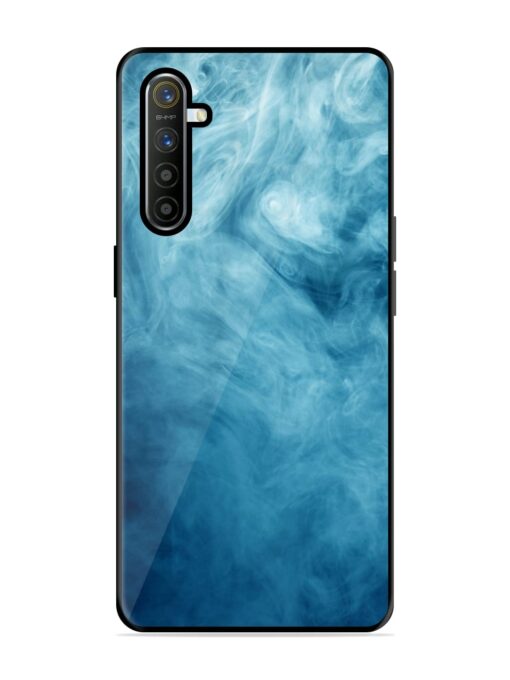 Blue Smoke Art Glossy Metal Phone Cover for Realme X2