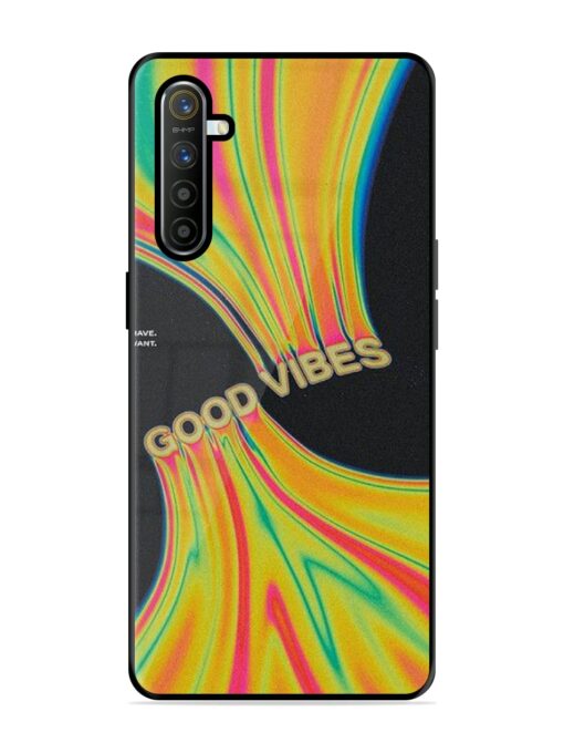 Good Vibes Glossy Metal Phone Cover for Realme X2 Zapvi