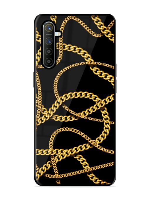 Decorative Golde Chain Glossy Metal Phone Cover for Realme X2