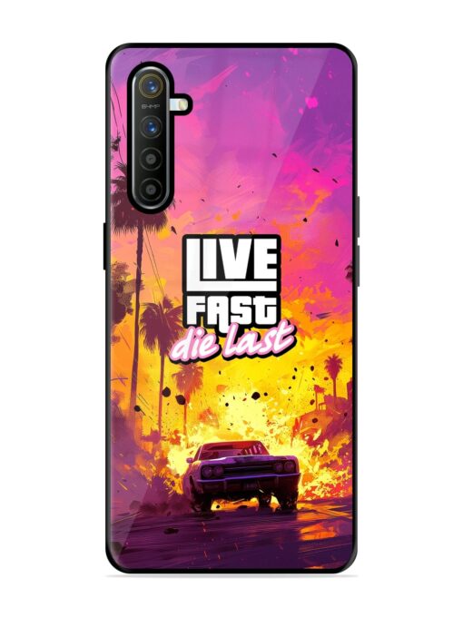 Live Fast Glossy Metal Phone Cover for Realme X2