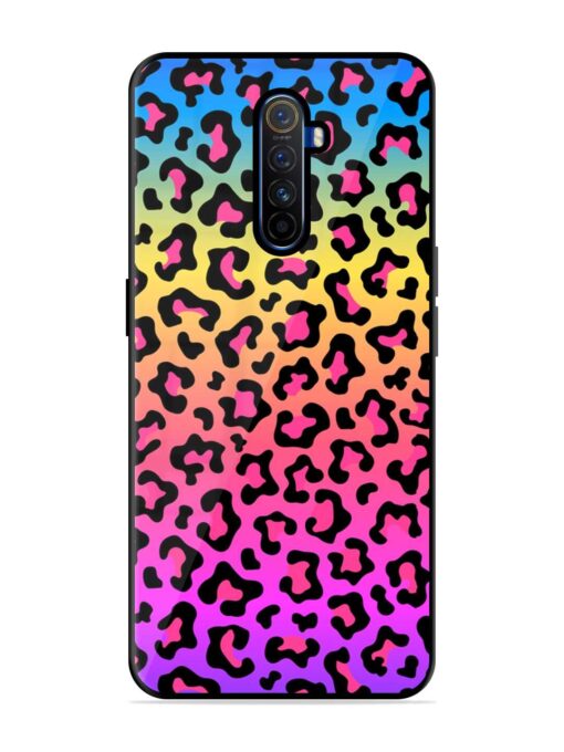 Neon Rainbow Colored Glossy Metal Phone Cover for Realme X2 Pro