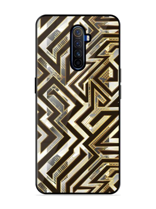 Technology Geometric Seamless Glossy Metal Phone Cover for Realme X2 Pro Zapvi