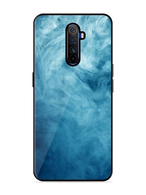 Blue Smoke Art Glossy Metal Phone Cover for Realme X2 Pro Zapvi