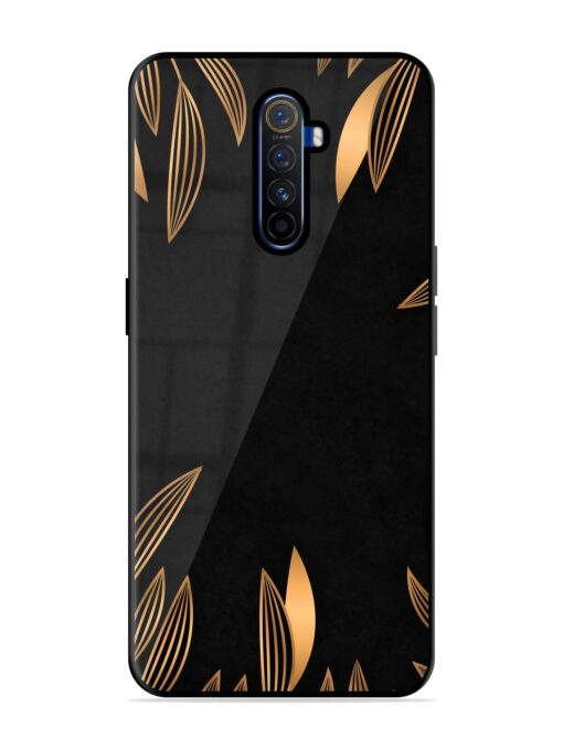 Golden Leaf Pattern Glossy Metal Phone Cover for Realme X2 Pro Zapvi