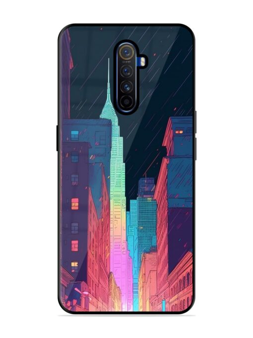 Minimal City Art Glossy Metal Phone Cover for Realme X2 Pro