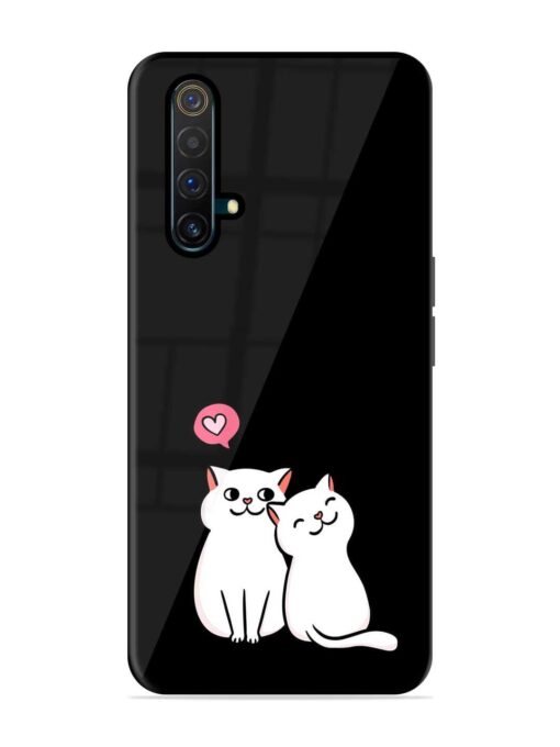 Cat Love Glossy Metal Phone Cover for Realme X3 Zapvi