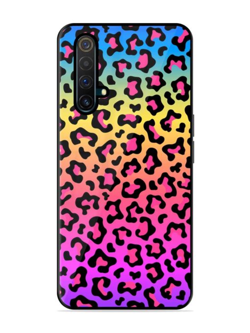 Neon Rainbow Colored Glossy Metal Phone Cover for Realme X3