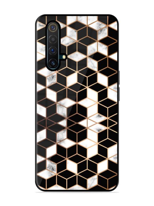 Vector Marble Texture Glossy Metal Phone Cover for Realme X3 Zapvi