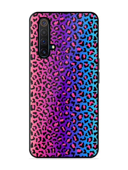 Colorful Leopard Seamless Glossy Metal Phone Cover for Realme X3 Zapvi