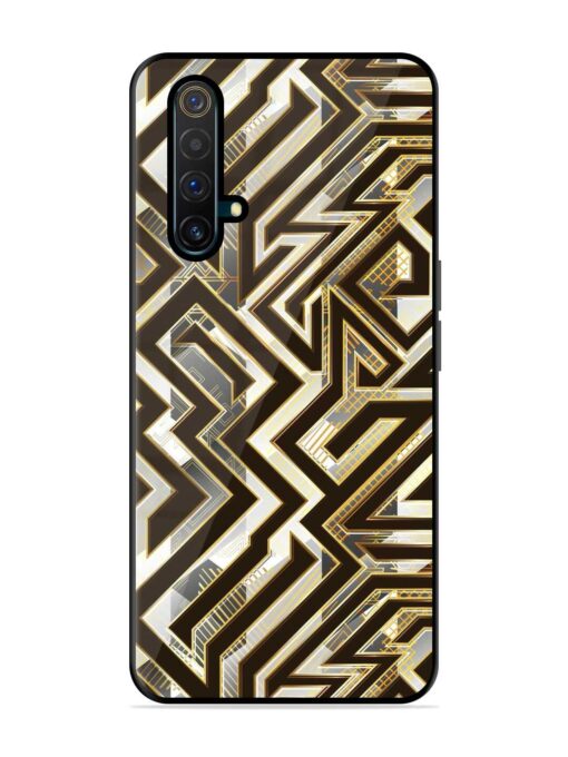 Technology Geometric Seamless Glossy Metal Phone Cover for Realme X3 Zapvi