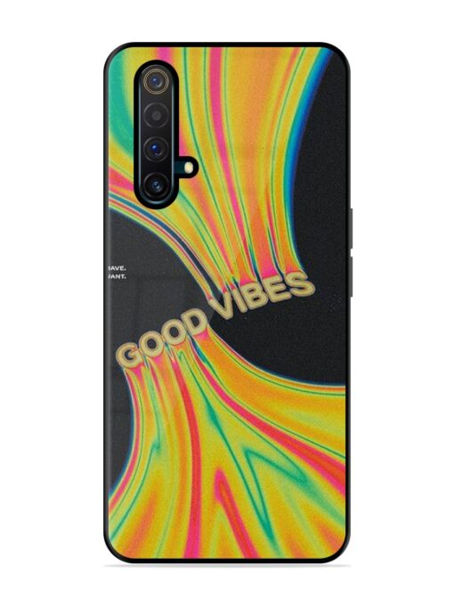 Good Vibes Glossy Metal Phone Cover for Realme X3 Zapvi