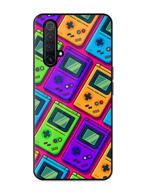 Game Seamless Pattern Glossy Metal Phone Cover for Realme X3 Zapvi