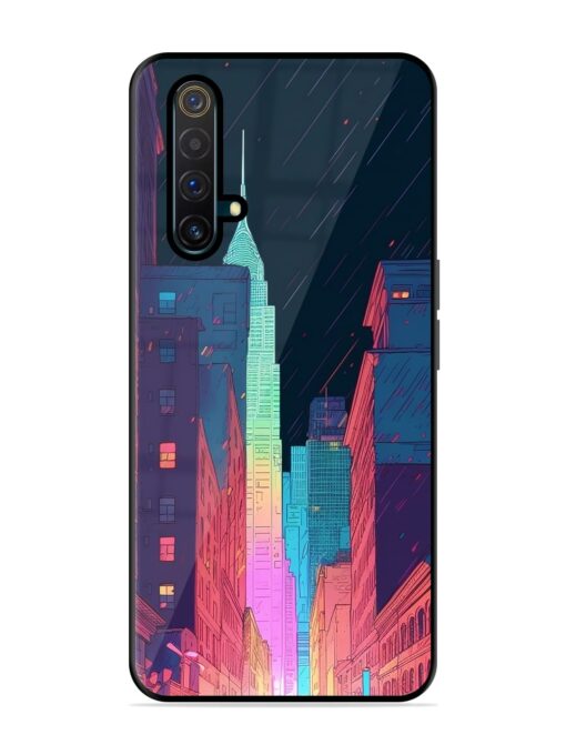 Minimal City Art Glossy Metal Phone Cover for Realme X3 Zapvi