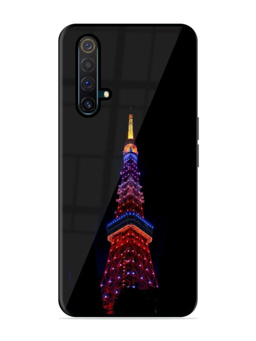 Eiffel Tower Night View Glossy Metal Phone Cover for Realme X3 Zapvi