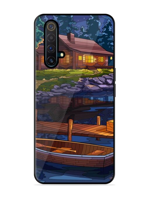 Village Night Scene Glossy Metal Phone Cover for Realme X3 Zapvi