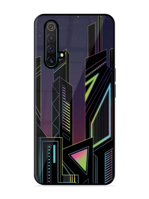 Neon Dreamscape Glossy Metal Phone Cover for Realme X3 Zapvi