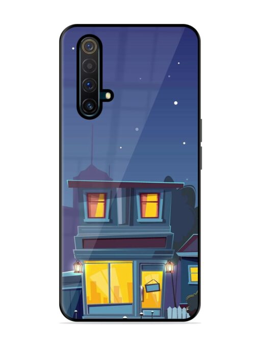 Vector Night House Glossy Metal Phone Cover for Realme X3 Zapvi