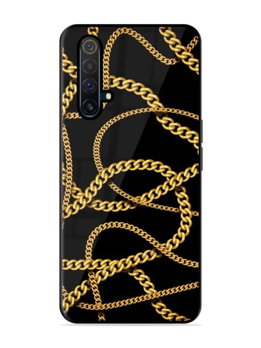 Decorative Golde Chain Glossy Metal Phone Cover for Realme X3 Zapvi