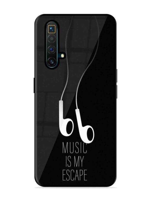 Music Is My Escape Glossy Metal Phone Cover for Realme X3 Superzoom Zapvi