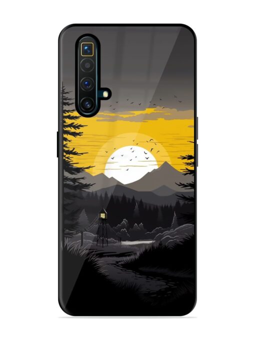 Sunset Vector Glossy Metal Phone Cover for Realme X3 Superzoom