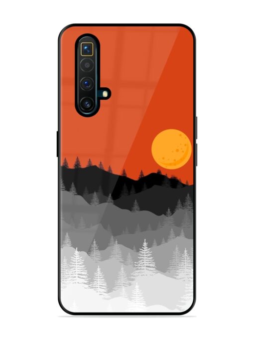 Mountain Lofi Sun Glossy Metal Phone Cover for Realme X3 Superzoom