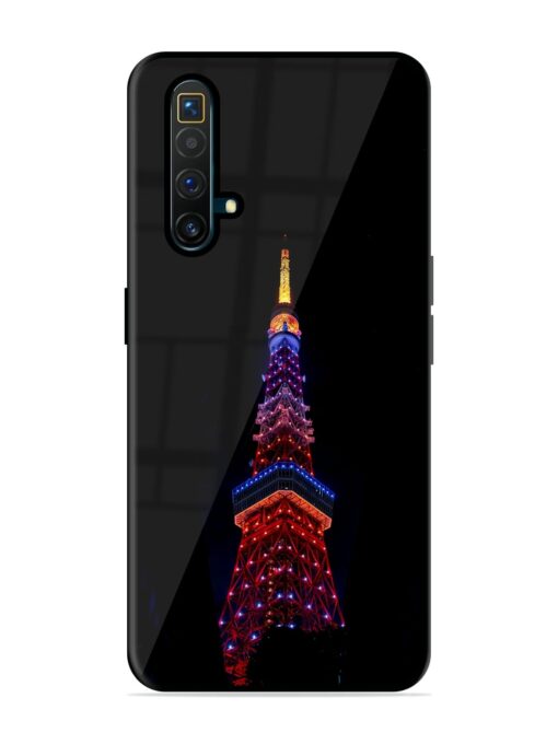 Eiffel Tower Night View Glossy Metal Phone Cover for Realme X3 Superzoom Zapvi