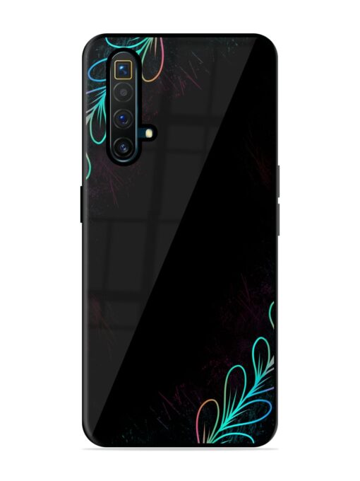 Decorative Line Art Glossy Metal Phone Cover for Realme X3 Superzoom