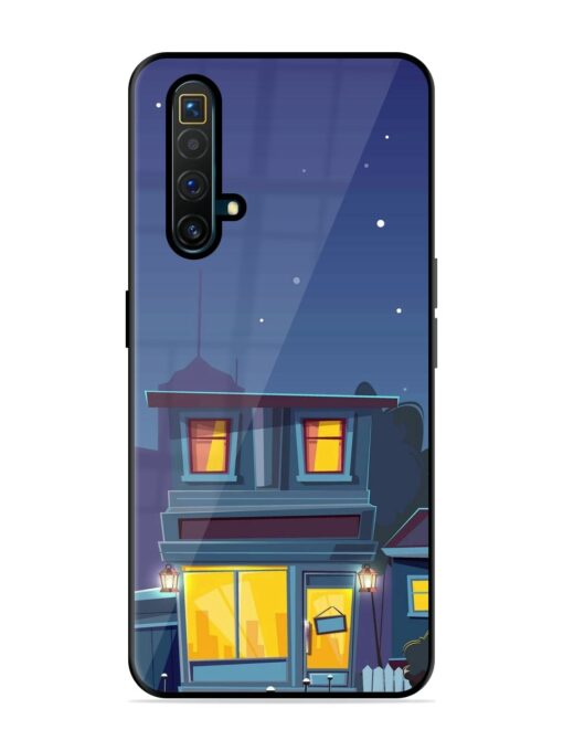 Vector Night House Glossy Metal Phone Cover for Realme X3 Superzoom