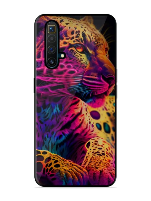 Leopard Art Glossy Metal Phone Cover for Realme X3 Superzoom