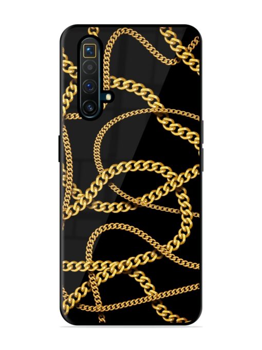 Decorative Golde Chain Glossy Metal Phone Cover for Realme X3 Superzoom Zapvi