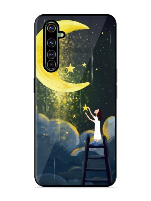 Moonlight Healing Night Illustration Glossy Metal TPU Phone Cover for Realme X50 Pro