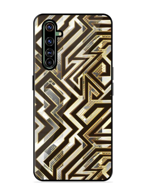 Technology Geometric Seamless Glossy Metal Phone Cover for Realme X50 Pro