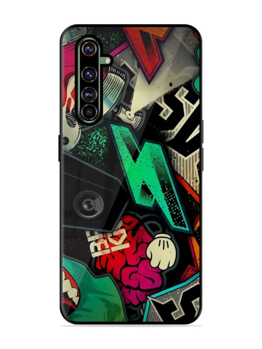 Graffiti Art Glossy Metal Phone Cover for Realme X50 Pro