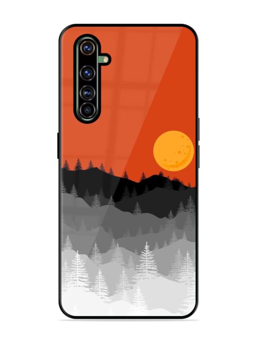 Mountain Lofi Sun Glossy Metal Phone Cover for Realme X50 Pro